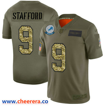 Matthew Stafford Detroit Lions olive Salute To Service jersey