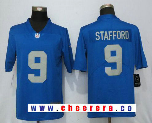 Matthew Stafford Detroit Lions royal Vapor jersey