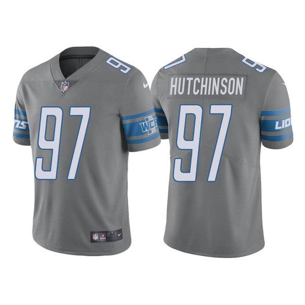 Aidan Hutchinson Detroit Lions gray Vapor jersey