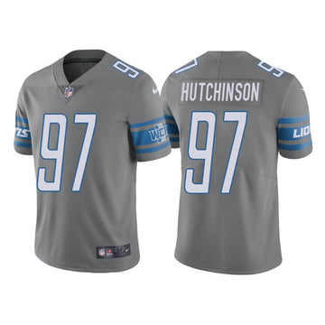 Aidan Hutchinson Detroit Lions gray Vapor jersey