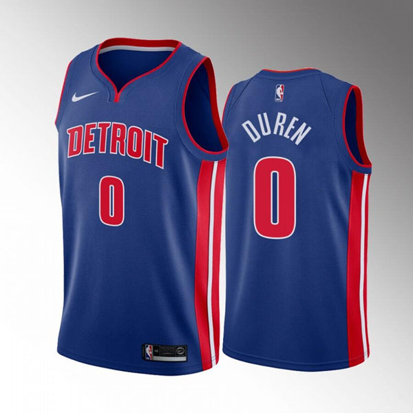 Jalen Duren Detroit Pistons blue jersey
