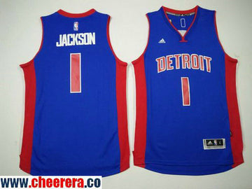 Reggie Jackson Detroit Pistons blue jersey