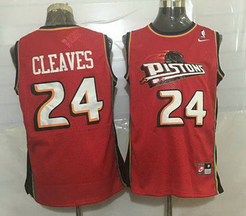 Mateen Cleaves Detroit Pistons red Throwback jersey