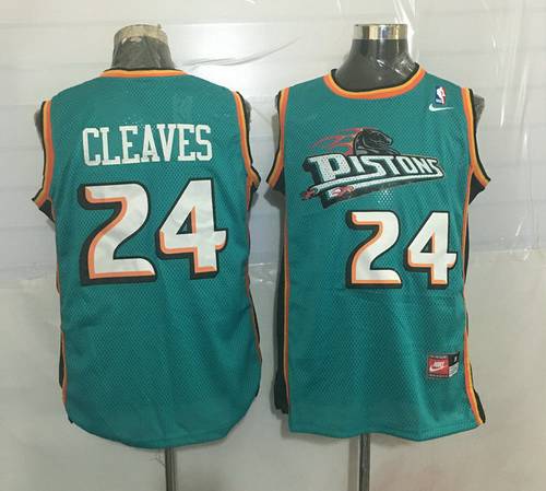 Mateen Cleaves Detroit Pistons teal Throwback jersey