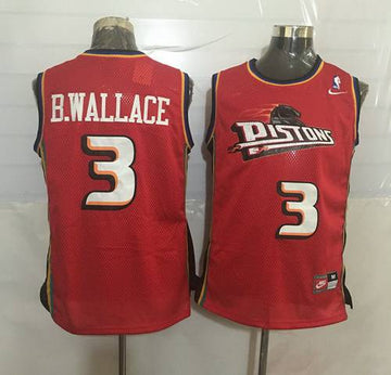 Ben Wallace Detroit Pistons red Throwback jersey