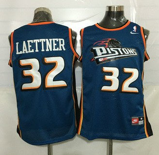 Christian Laettner Detroit Pistons teal jersey