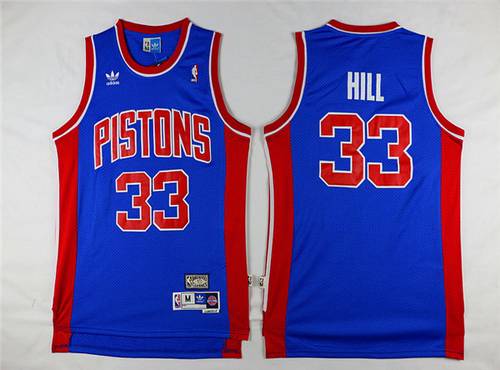 Grant Hill Detroit Pistons blue Throwback jersey