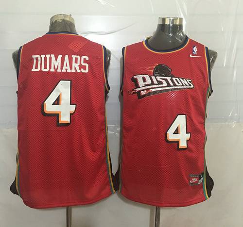 Joe Dumars Detroit Pistons red Throwback jersey