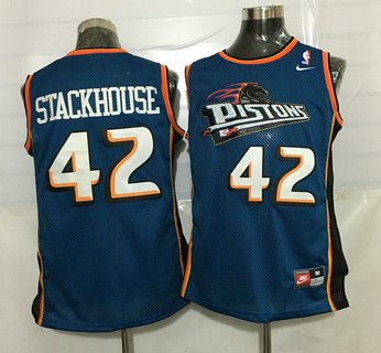 Jerry Stackhouse Detroit Pistons teal jersey