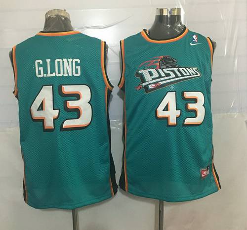 Grant Long Detroit Pistons teal Throwback jersey