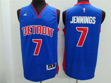 Brandon Jennings Revolution Detroit Pistons blue jersey