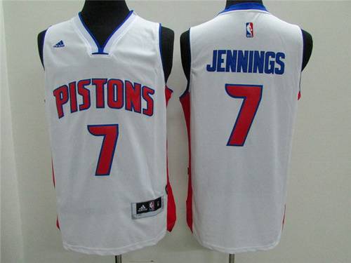 Brandon Jennings Revolution Detroit Pistons white jersey