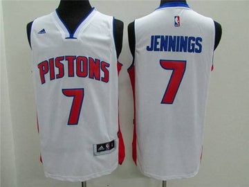 Brandon Jennings Revolution Detroit Pistons white jersey