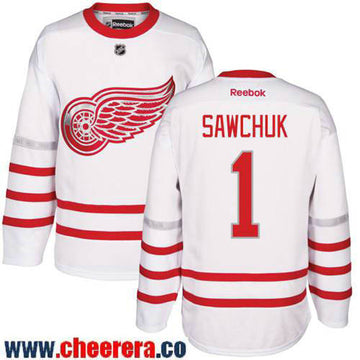 Terry Sawchuk Detroit Red Wings white Classic jersey