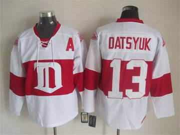 Pavel Datsyuk Detroit Red Wings white Throwback jersey
