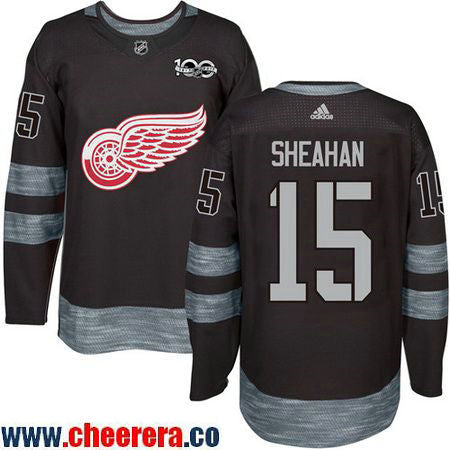 Riley Sheahan Detroit Red Wings black jersey