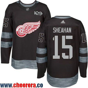 Riley Sheahan Detroit Red Wings black jersey