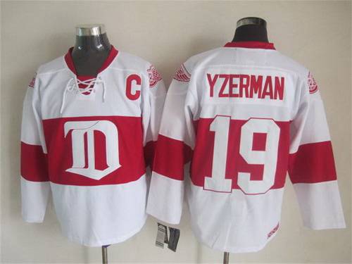 Steve Yzerman Detroit Red Wings white Throwback jersey