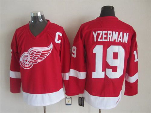 Steve Yzerman Detroit Red Wings red Throwback jersey