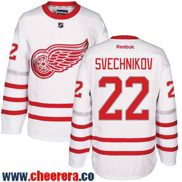 Evgeny Svechnikov Detroit Red Wings white Classic jersey