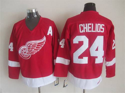 Chris Chelios Detroit Red Wings red Throwback jersey
