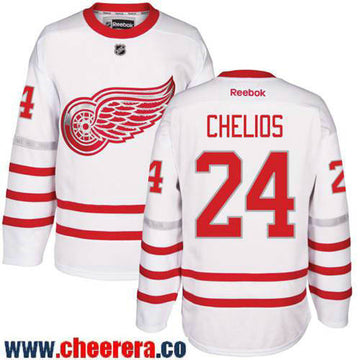 Chris Chelios Detroit Red Wings white Classic jersey