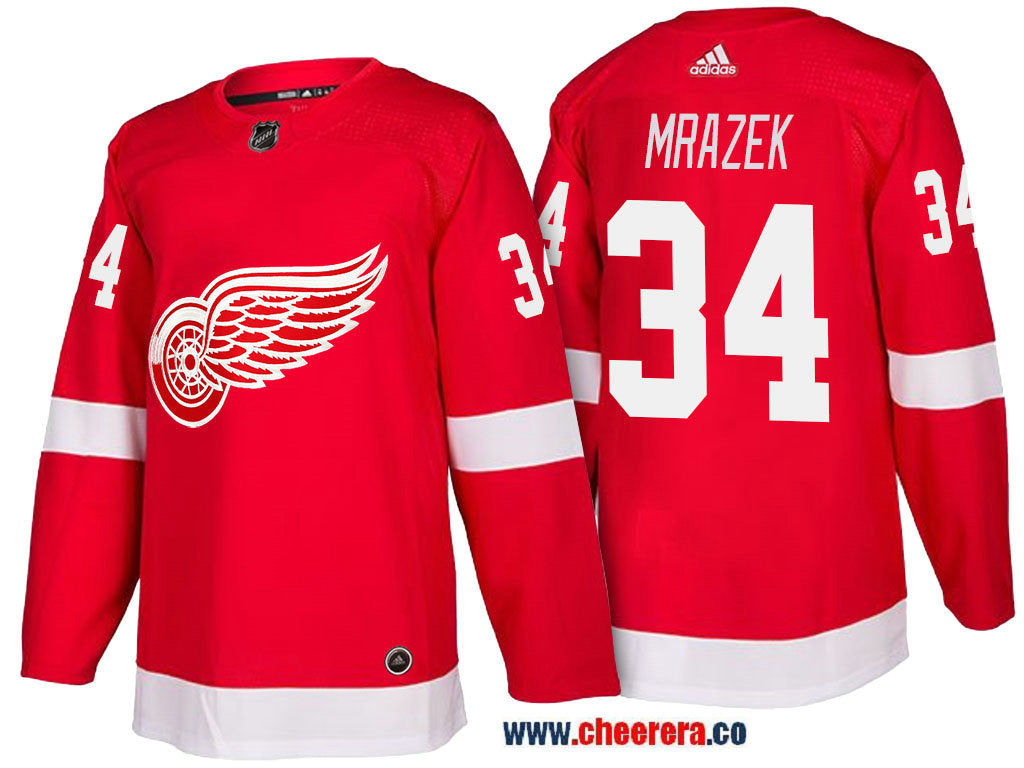 Petr Mrazek Detroit Red Wings red Home jersey