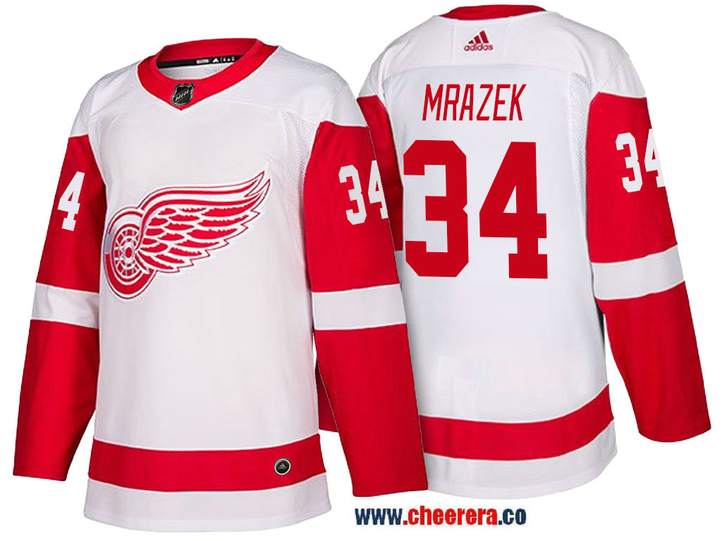 Petr Mrazek Detroit Red Wings white jersey