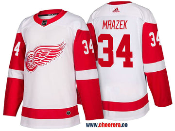 Petr Mrazek Detroit Red Wings white jersey