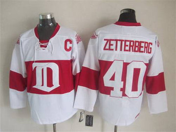Henrik Zetterberg Detroit Red Wings white Throwback jersey