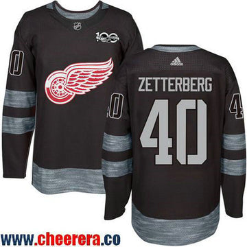 Henrik Zetterberg Detroit Red Wings black jersey