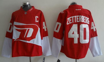 Henrik Zetterberg Reebok Detroit Red Wings red Stadium Series jersey
