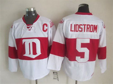 Nicklas Lidstrom Detroit Red Wings white Throwback jersey