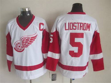 Nicklas Lidstrom Detroit Red Wings white Throwback jersey