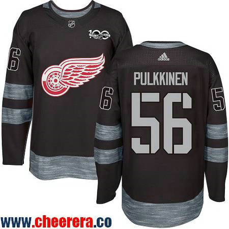 Teemu Pulkkinen Detroit Red Wings black jersey