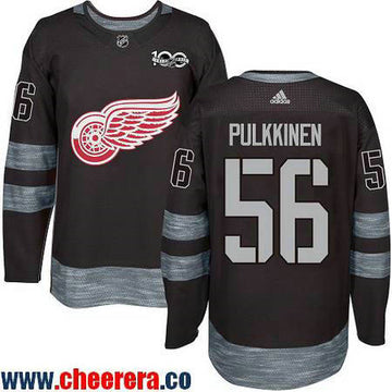 Teemu Pulkkinen Detroit Red Wings black jersey