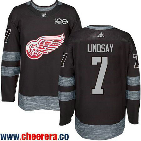 Ted Lindsay Detroit Red Wings black jersey