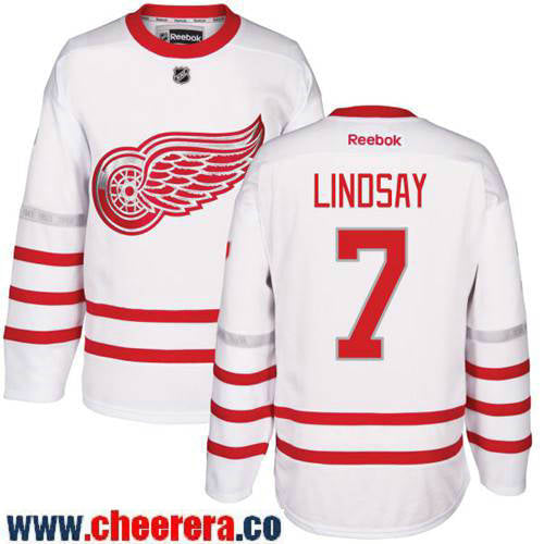 Ted Lindsay Detroit Red Wings white Classic jersey