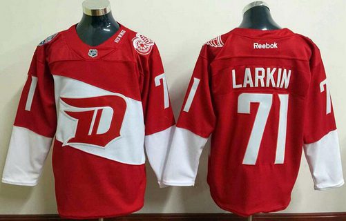 Dylan Larkin Reebok Detroit Red Wings red Stadium Series jersey