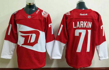 Dylan Larkin Reebok Detroit Red Wings red Stadium Series jersey
