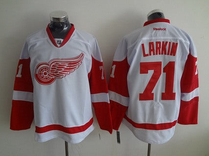 Dylan Larkin Reebok Detroit Red Wings white Away jersey
