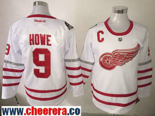 Gordie Howe Detroit Red Wings white Classic jersey