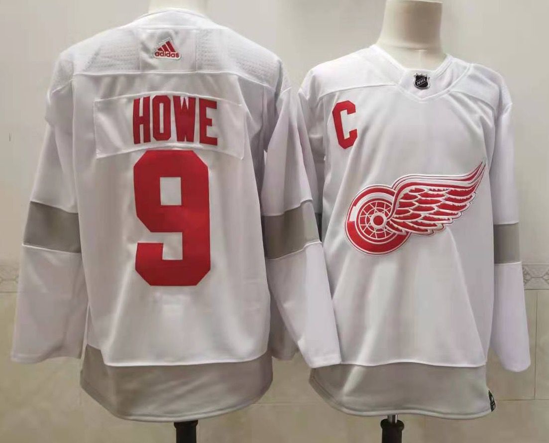 Gordie Howe Detroit Red Wings white Alternate jersey