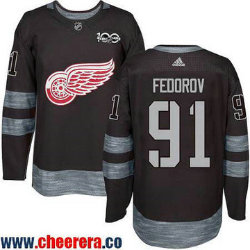 Sergei Fedorov Detroit Red Wings black jersey