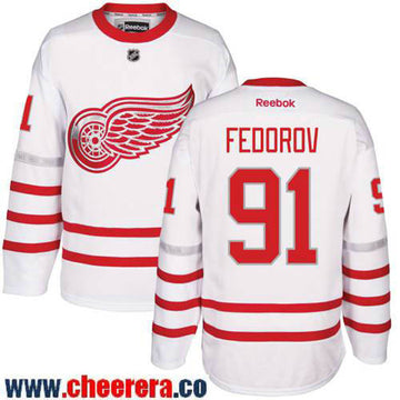 Sergei Fedorov Detroit Red Wings white Classic jersey