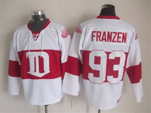 Johan Franzen Detroit Red Wings white Throwback jersey
