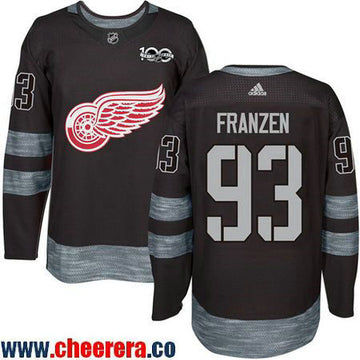 Johan Franzen Detroit Red Wings black jersey