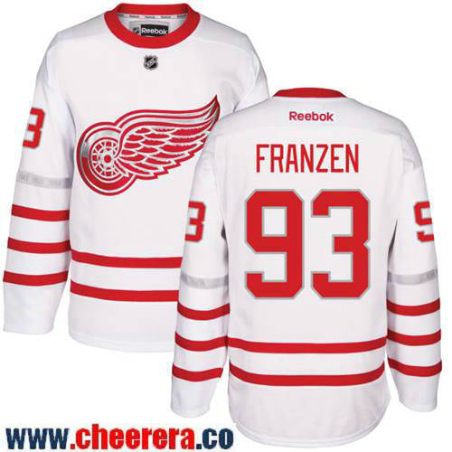 Johan Franzen Detroit Red Wings white Classic jersey