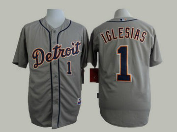 Jose Iglesias Detroit Tigers gray jersey