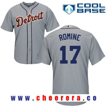 Andrew Romine Detroit Tigers gray Road jersey